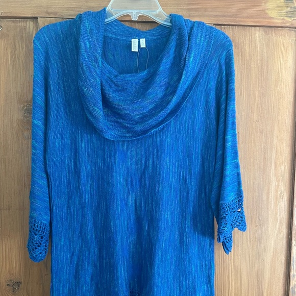 Madison Tops - NWT Madison Blue Muse Crochet Knit Top S